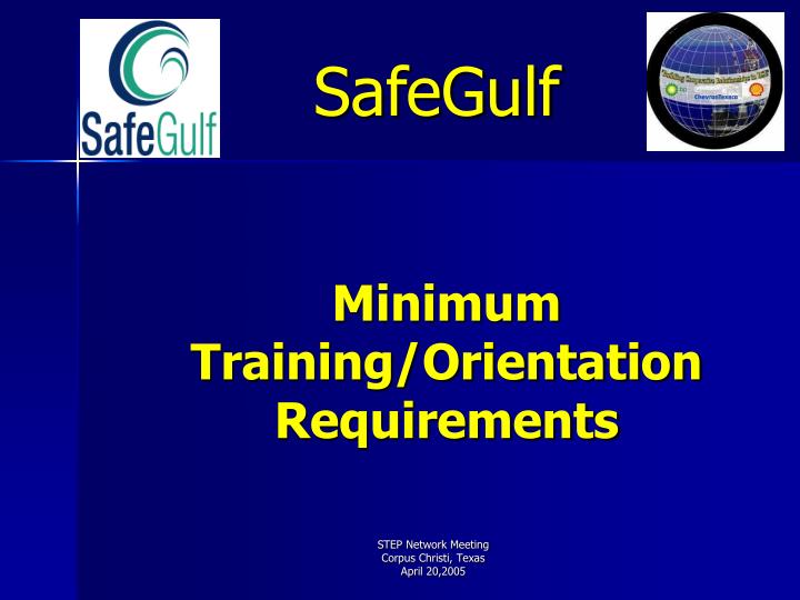 minimum training orientation requirements