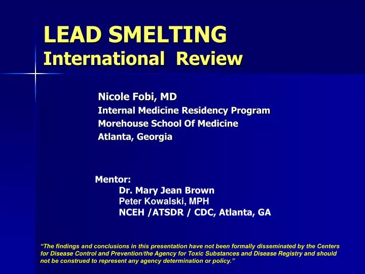 lead smelting international review