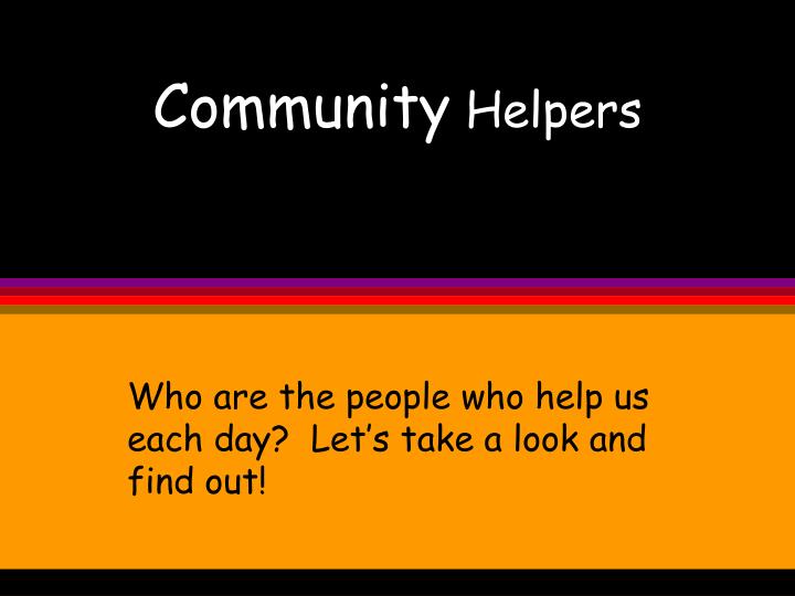 community helpers