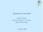 Corporate Valuation - slide 1