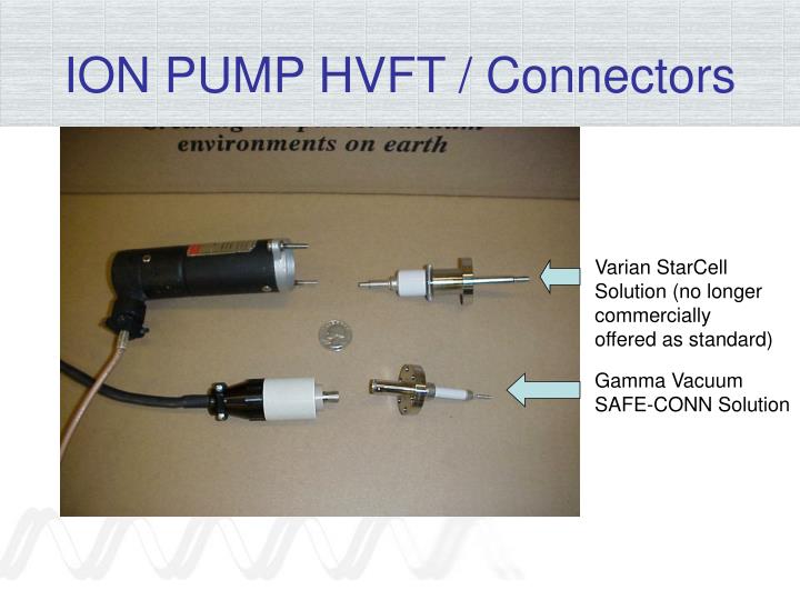 ion pump hvft connectors