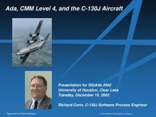 Ada, CMM Level 4, and the C-130J Aircraft