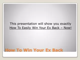 The Best Ex Back System - How Do You Get Back With Your Ex?