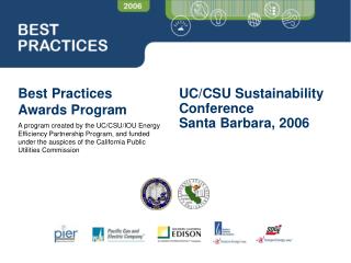 UC/CSU Sustainability Conference Santa Barbara, 2006
