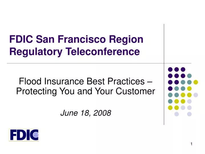 fdic san francisco region regulatory teleconference
