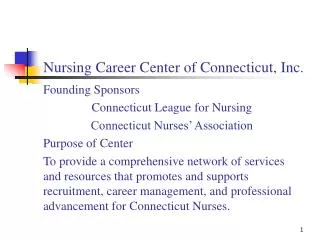 Nursing Career Center of Connecticut, Inc.