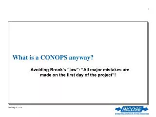 What is a CONOPS anyway?