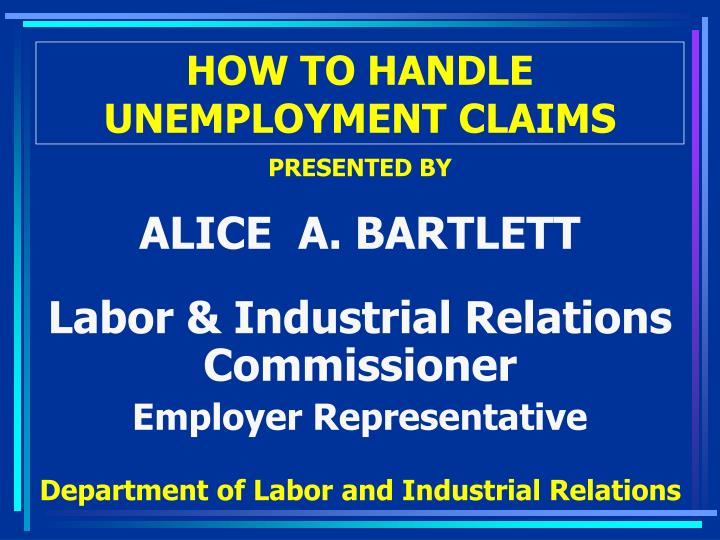 how to handle unemployment claims