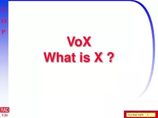 VoX What is X ?