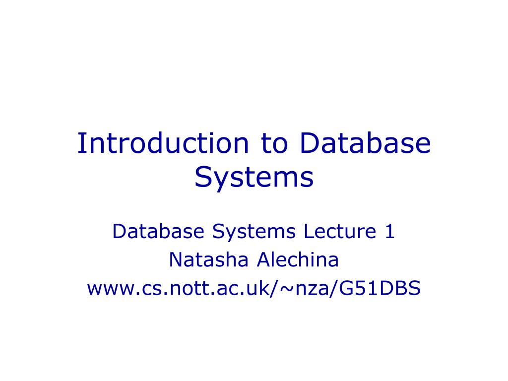 PPT - Introduction to Database Systems PowerPoint Presentation, free ...