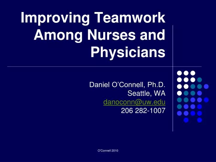 improving teamwork among nurses and physicians