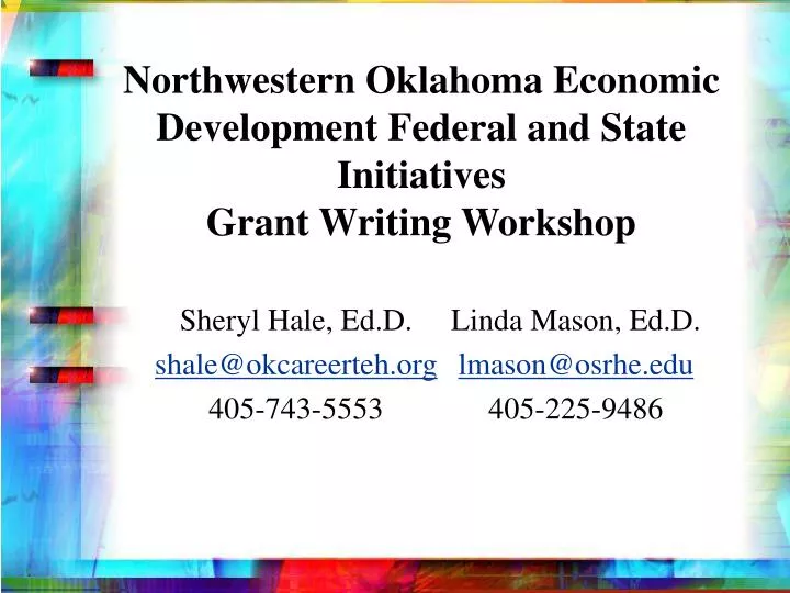 northwestern oklahoma economic development federal and state initiatives grant writing workshop