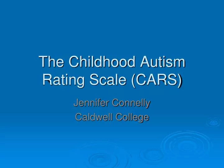 the childhood autism rating scale cars