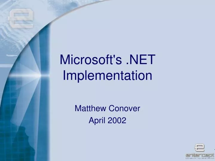 microsoft s net implementation