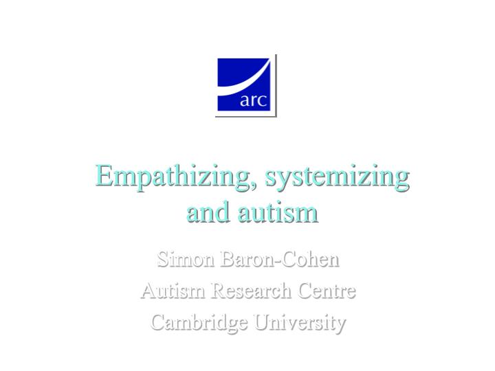 empathizing systemizing and autism