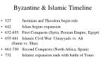 Byzantine &amp; Islamic Timeline - slide 1