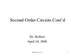 Second-Order Circuits Cont’d - slide 1