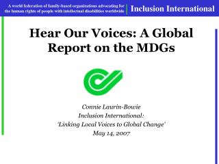 Hear Our Voices: A Global Report on the MDGs