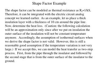Shape Factor Example