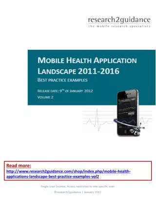 Mobile Health Applications Landscape: Best Practice Examples