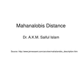 Mahanalobis Distance