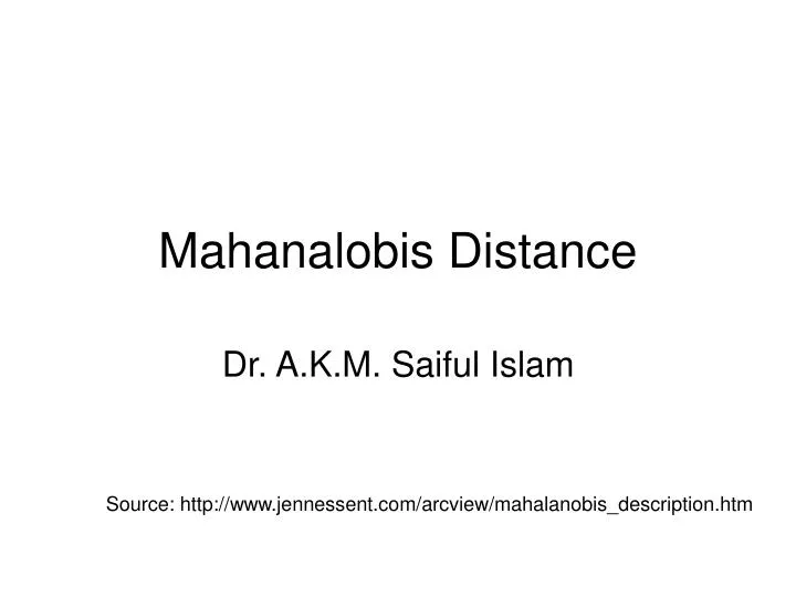 mahanalobis distance