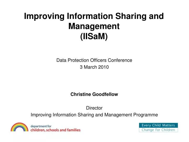 improving information sharing and management iisam