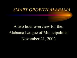 SMART GROWTH ALABAMA