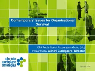 Contemporary Issues for Organisational Survival