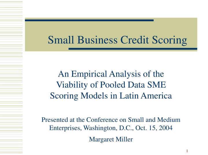 small business credit scoring
