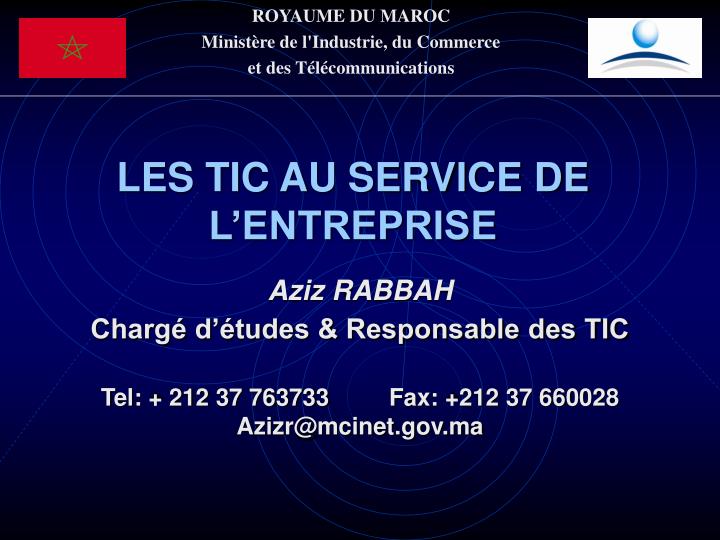 royaume du maroc minist re de l industrie du commerce et des t l communications