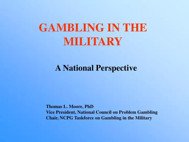 gambling in the military
