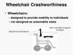 Wheelchair Crashworthiness - slide 1