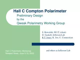 Hall C Compton Polarimeter