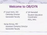 Welcome to OB/GYN