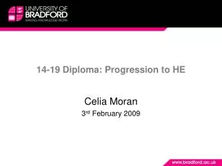 14-19 Diploma: Progression to HE