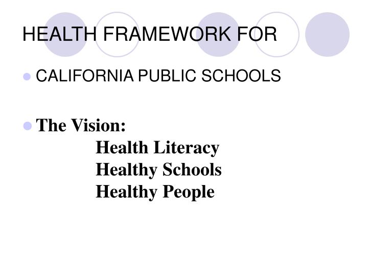health framework for
