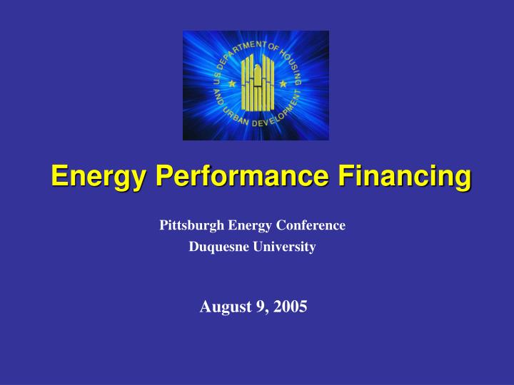 energy performance financing