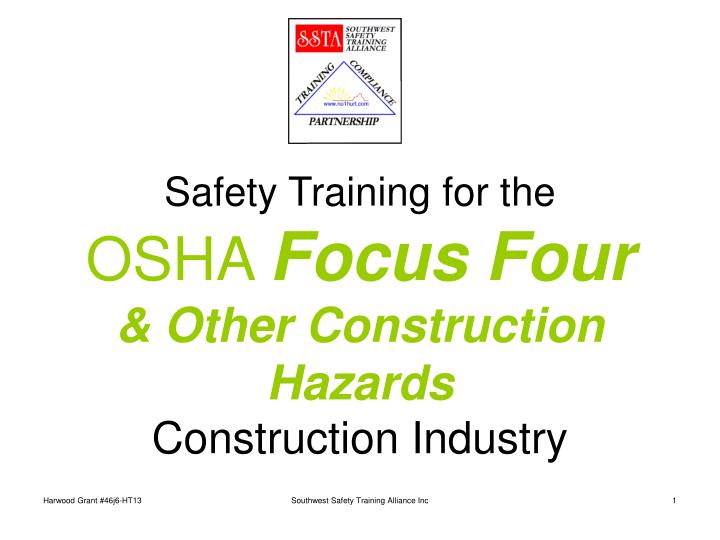 safety training for the osha focus four other construction hazards construction industry