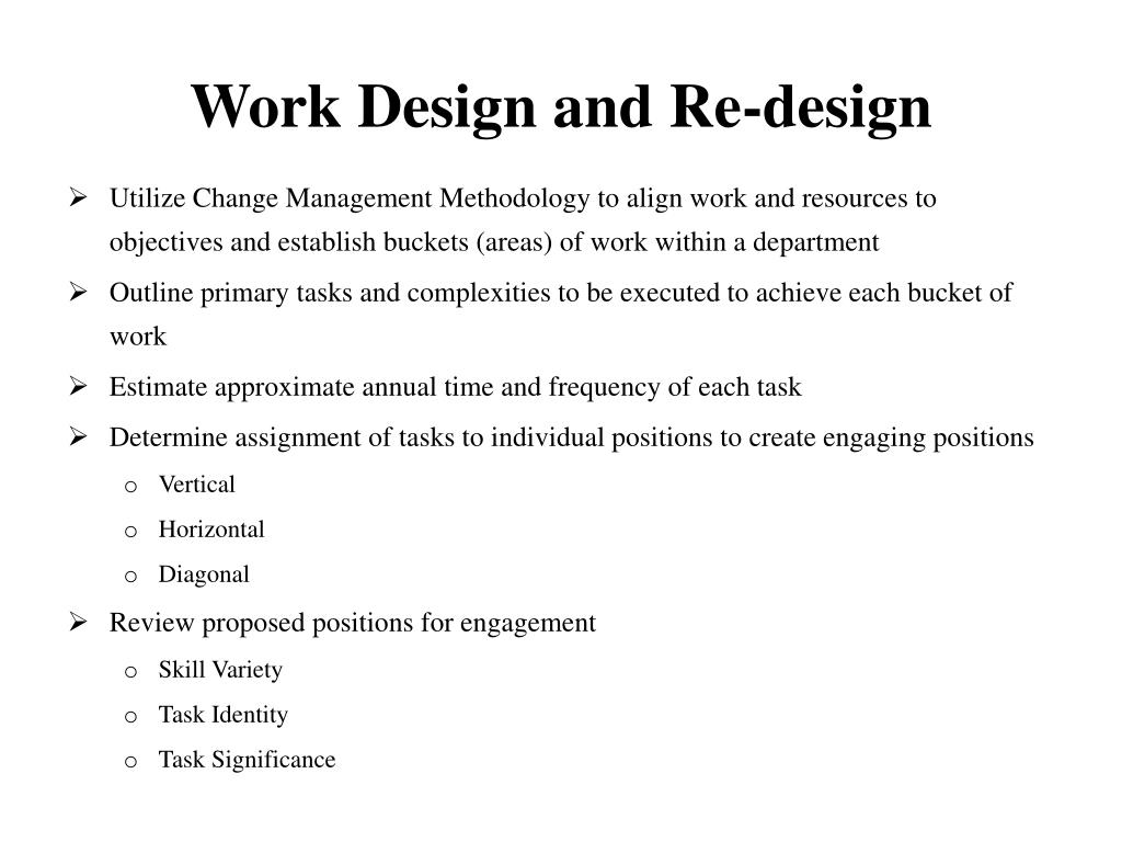 PPT - Work Design and Re-design PowerPoint Presentation, free download ...