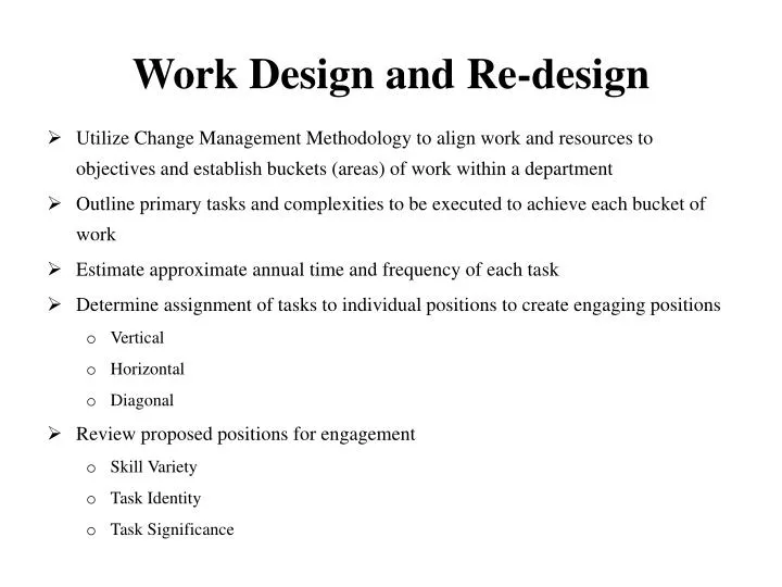 work design and re design