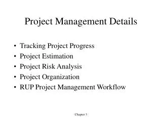 Project Management Details