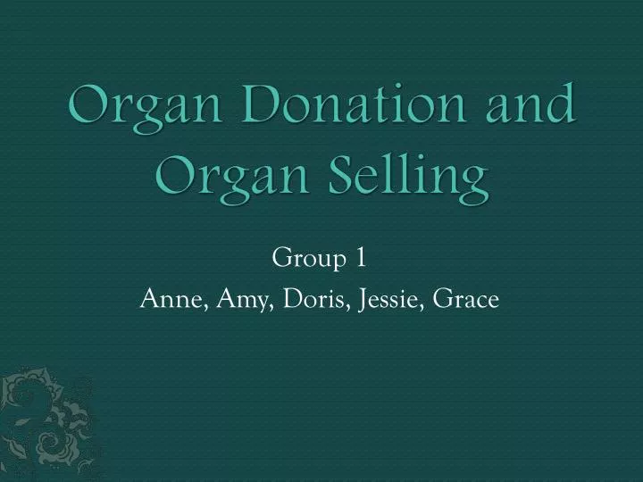 organ donation and organ selling