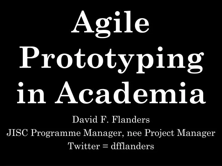 agile prototyping in academia