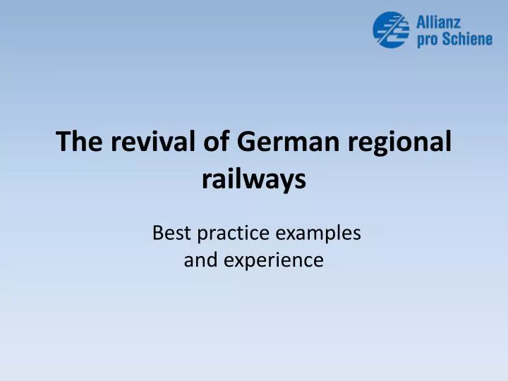 the revival of german regional railways