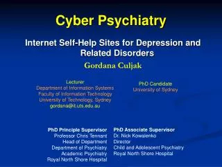 Cyber Psychiatry