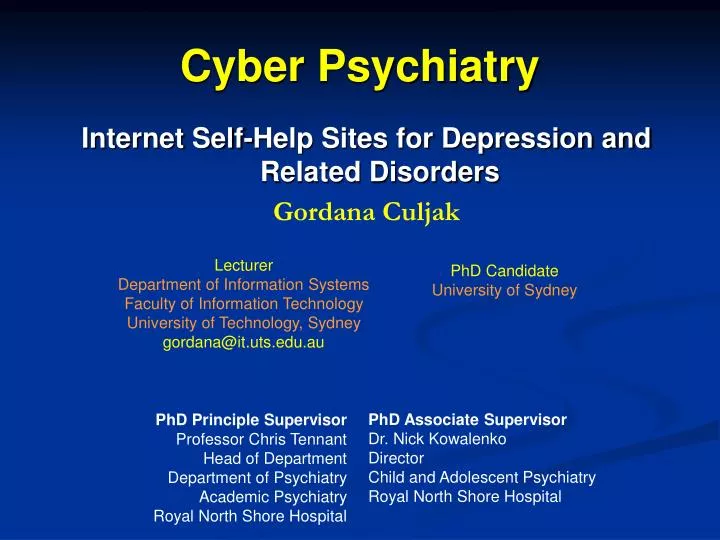 cyber psychiatry
