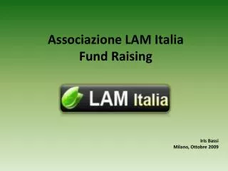 Associazione LAM Italia Fund Raising