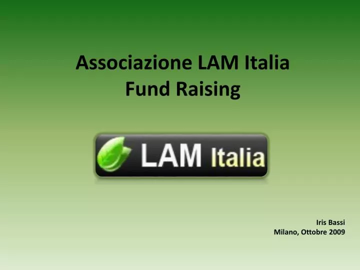 associazione lam italia fund raising