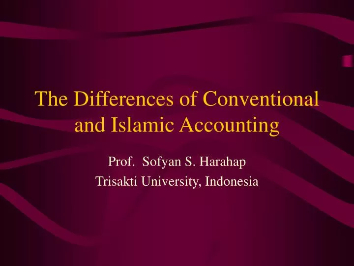 the differences of conventional and islamic accounting
